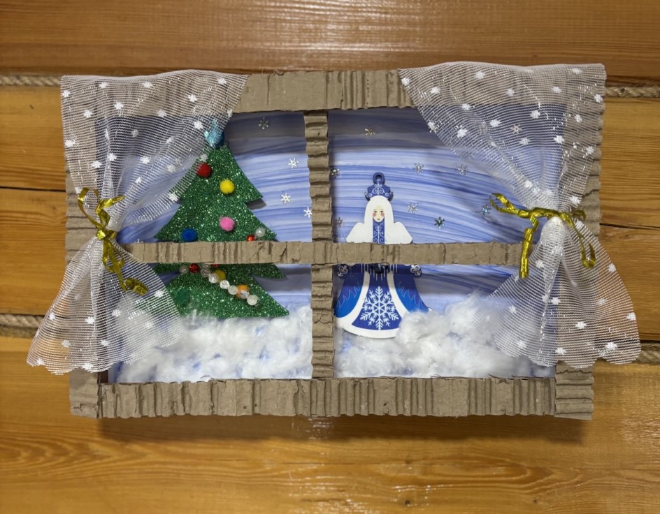 А из нашего окна сказка зимняя видна