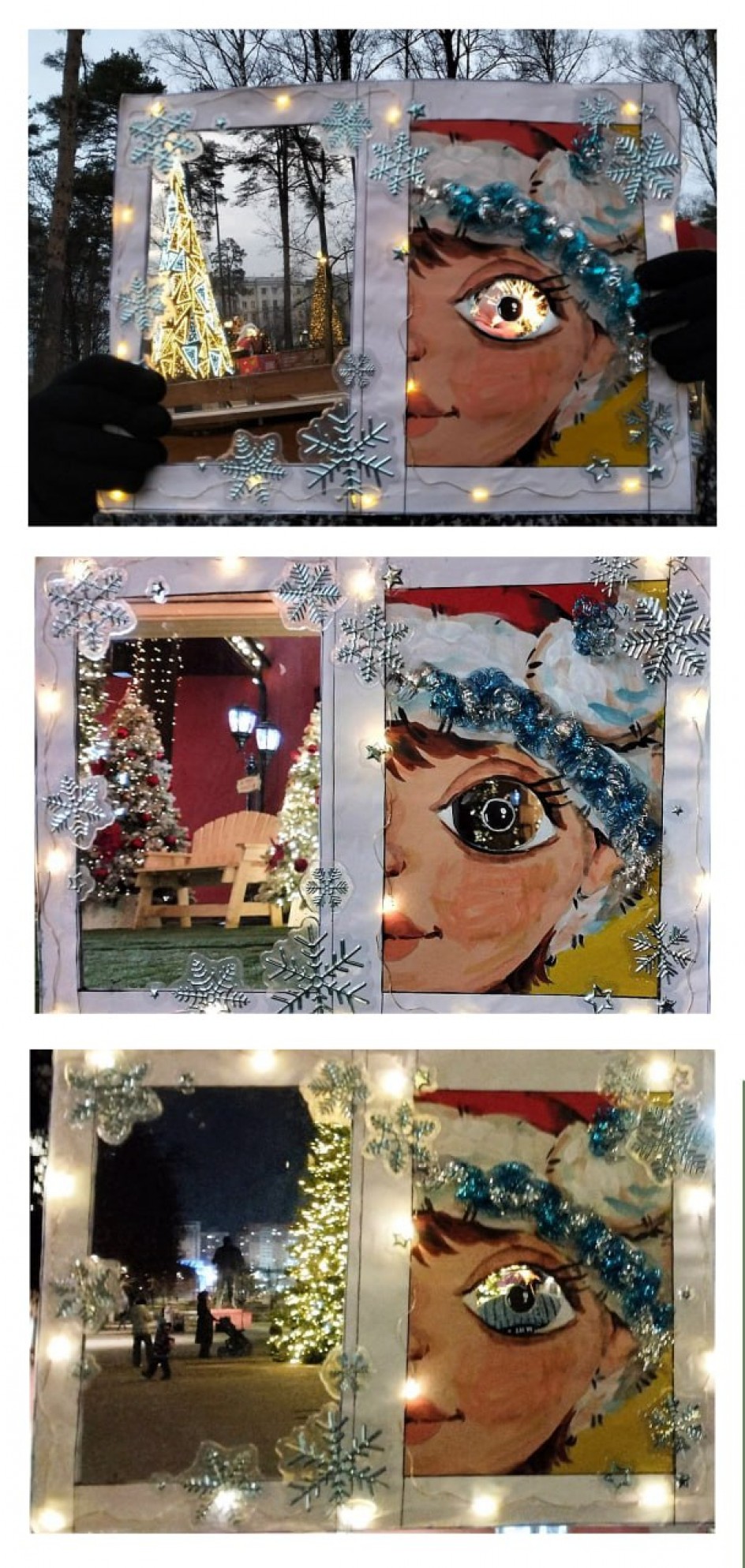 "А из нашего окошка, видно Елочку немножко"