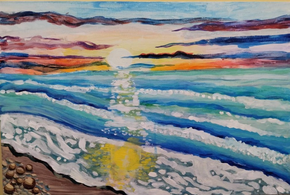 "Закат на морском побережье"