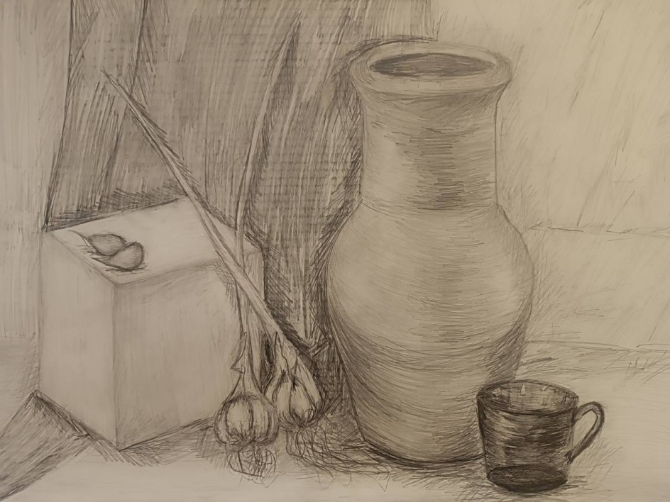 Натюрморт с чесноком