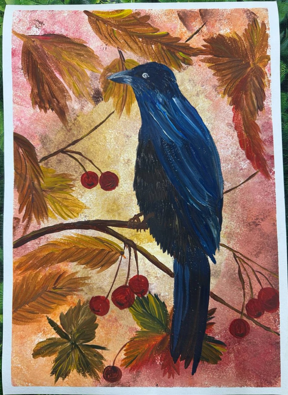 Довольная ворона