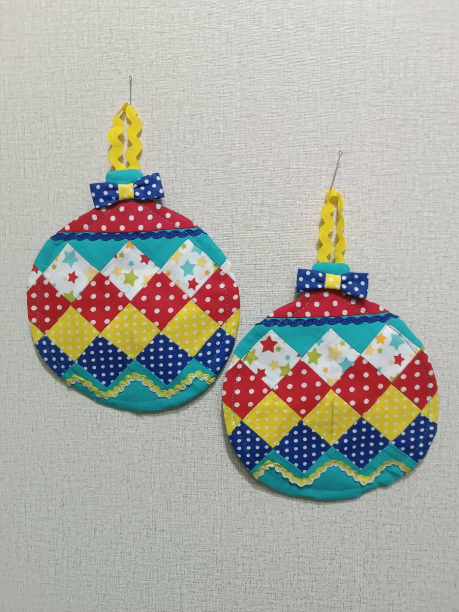 Прихватки "новогодние шары"