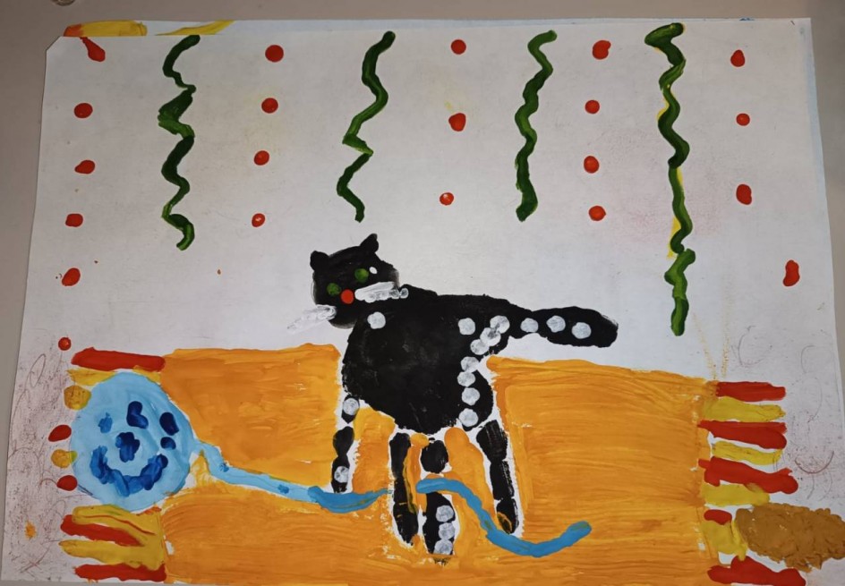 Кошка Даша нитки путала, никак не распутала.