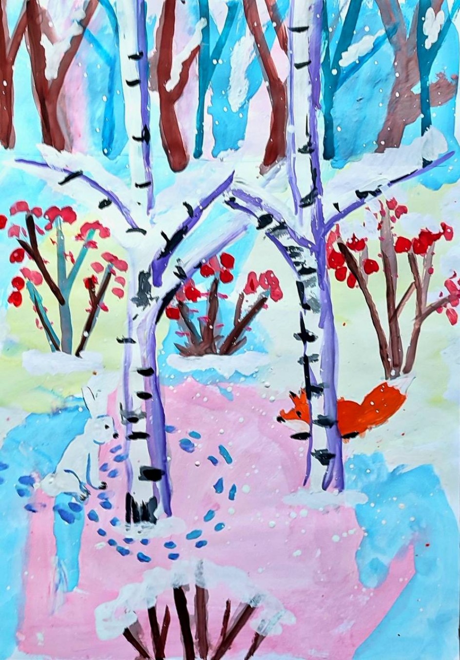 Зимний день в лесу