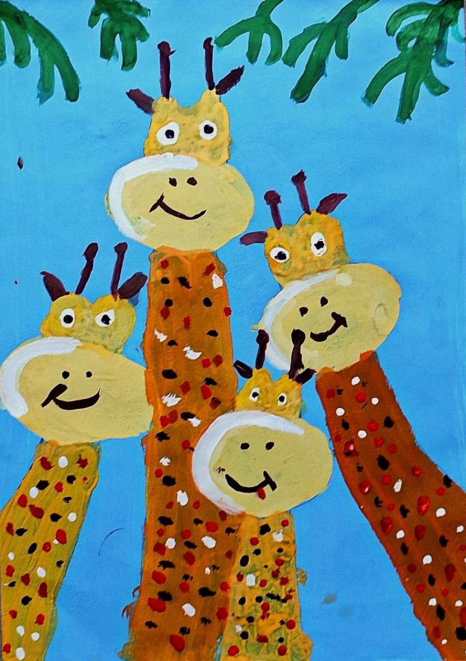 Семья весёлых жирафов