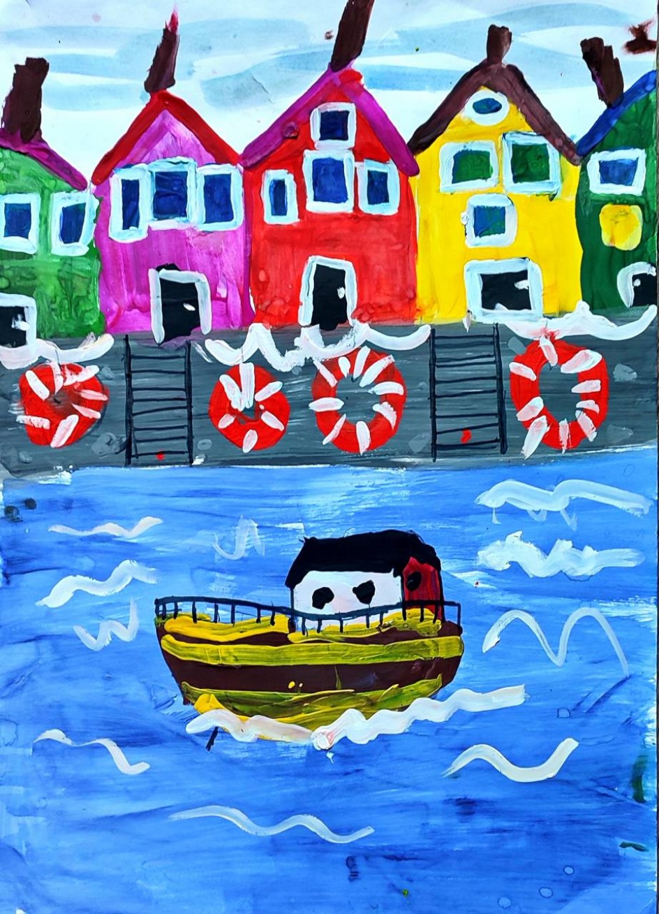 Рыбацкий посёлок у самого моря.