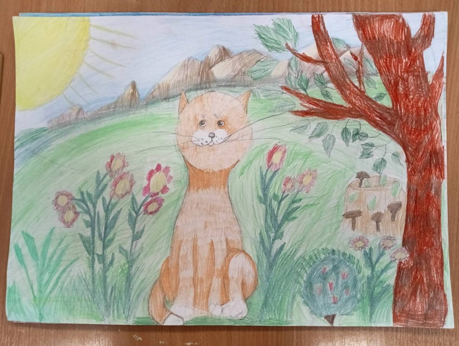 Мурка на прогулке