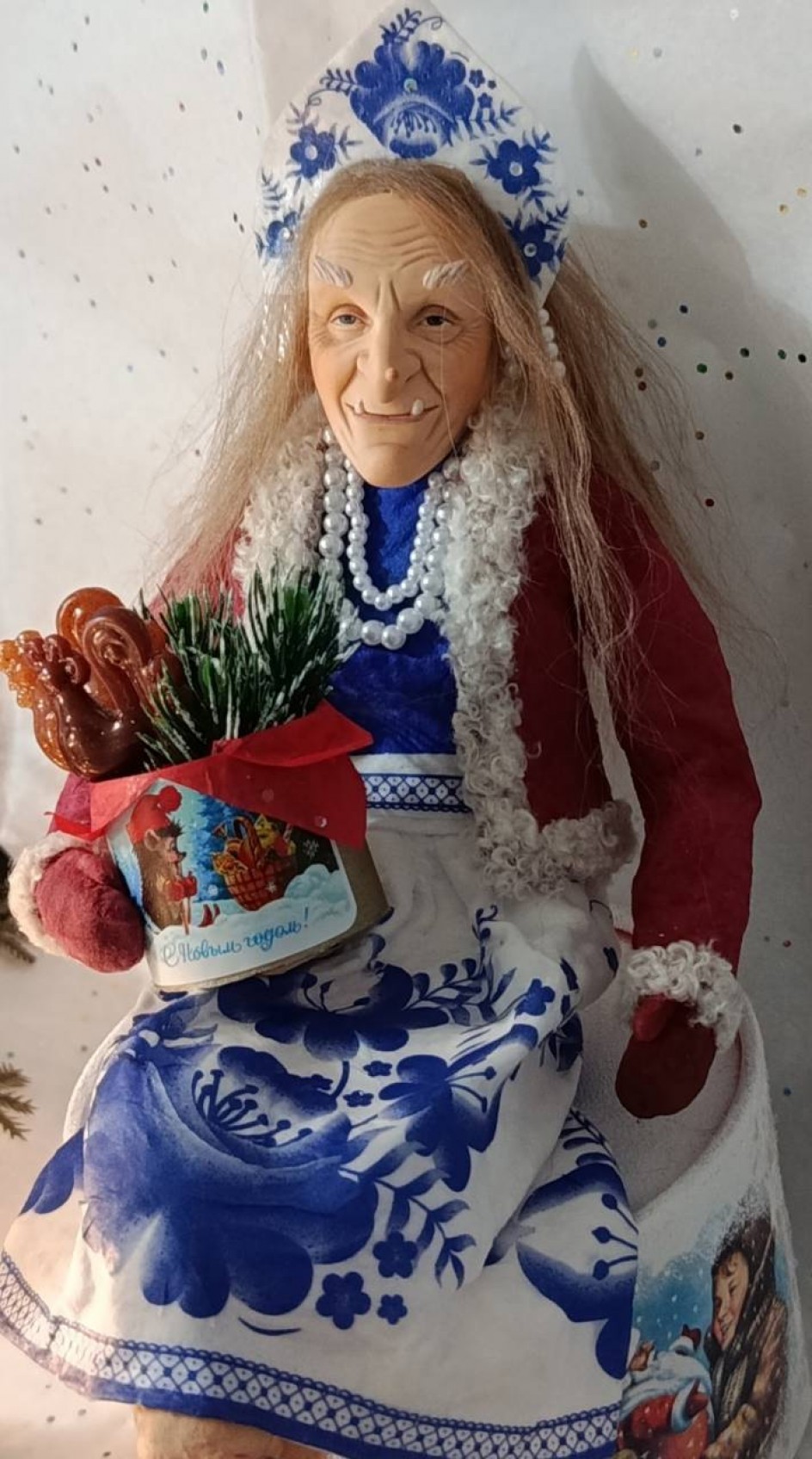 Елочная игрушка "Баба - Яга"