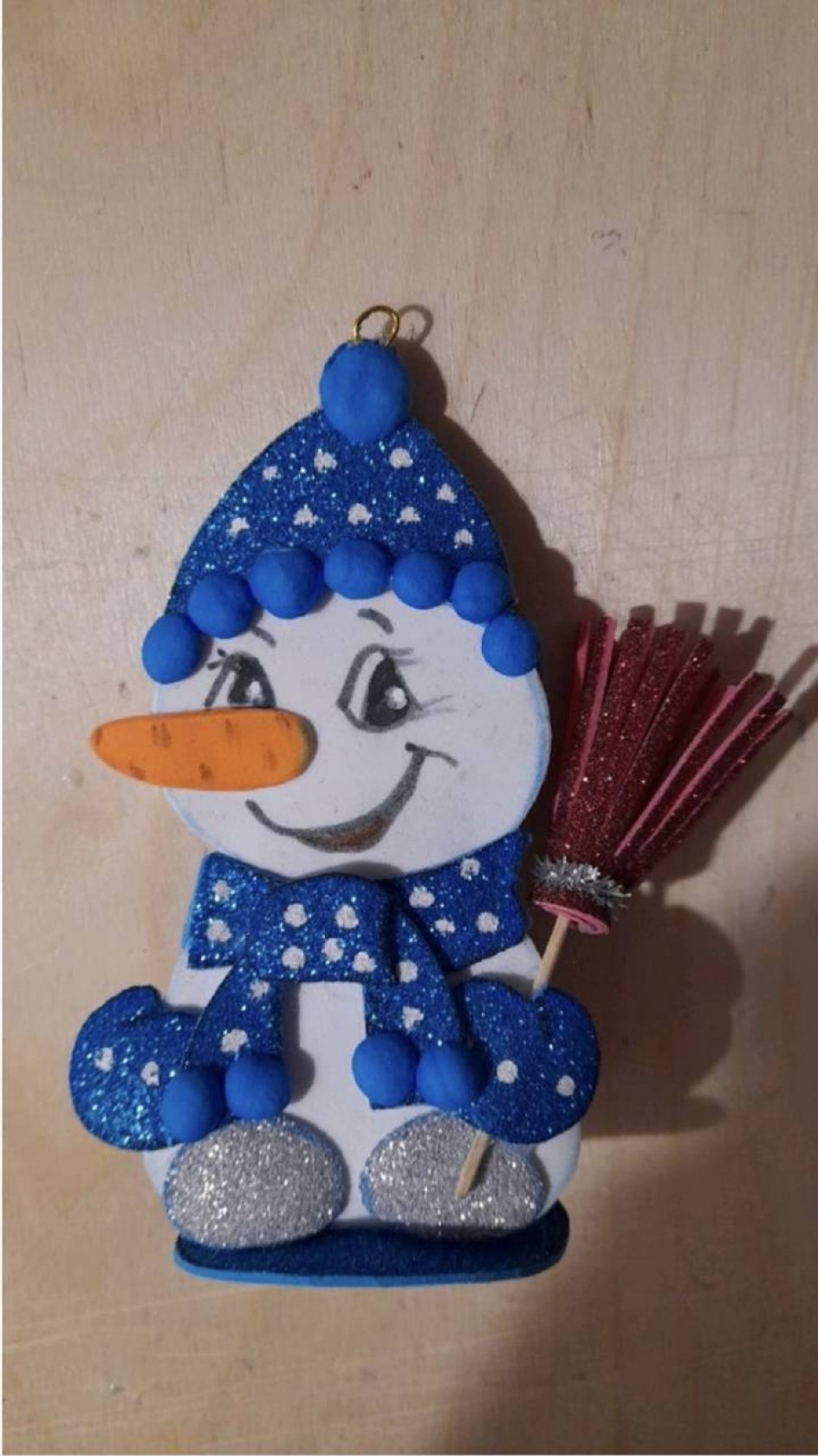 Брелок-снеговичок