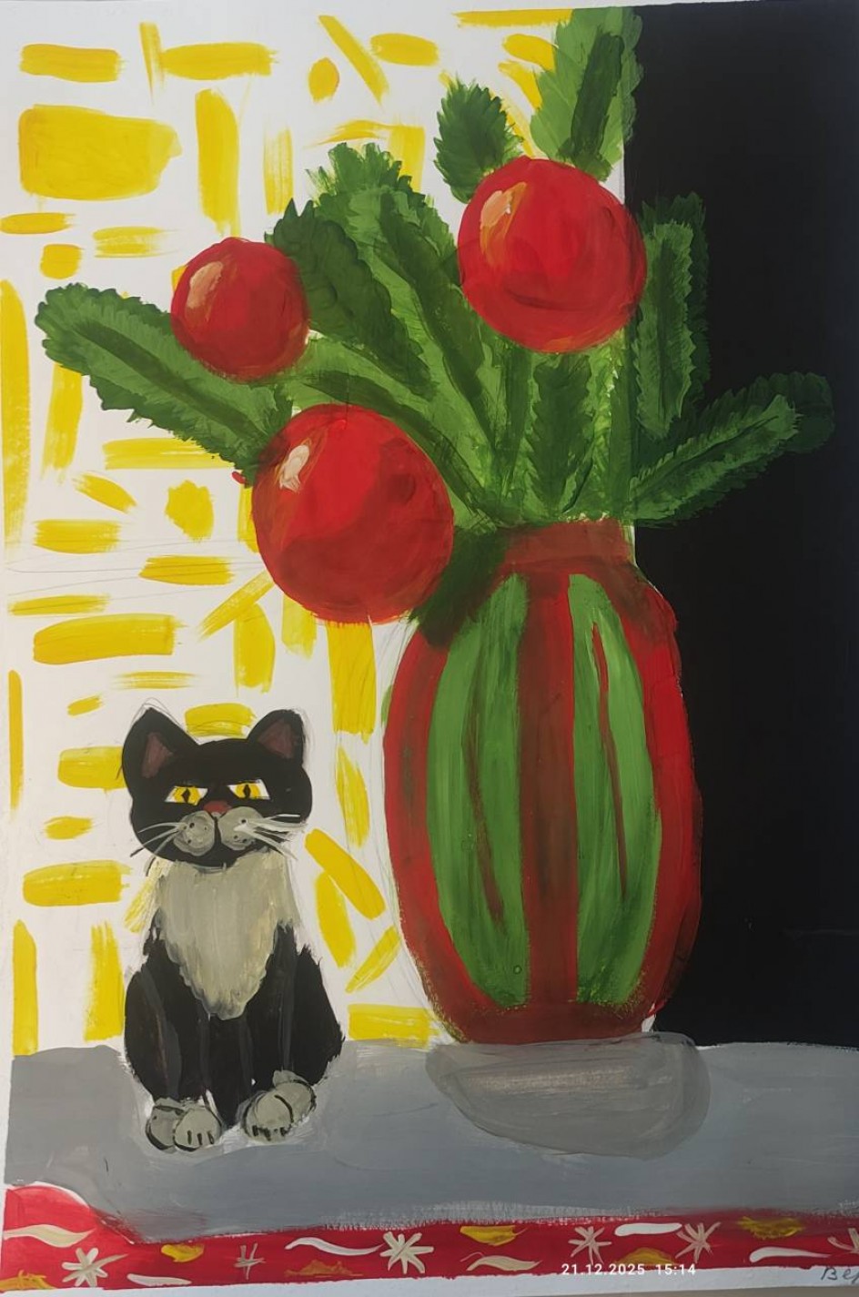 Новогодняя ваза