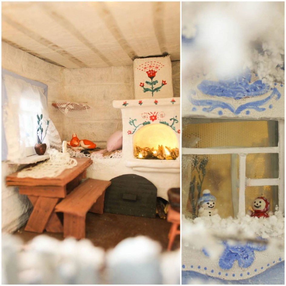 "Русская изба зимой"