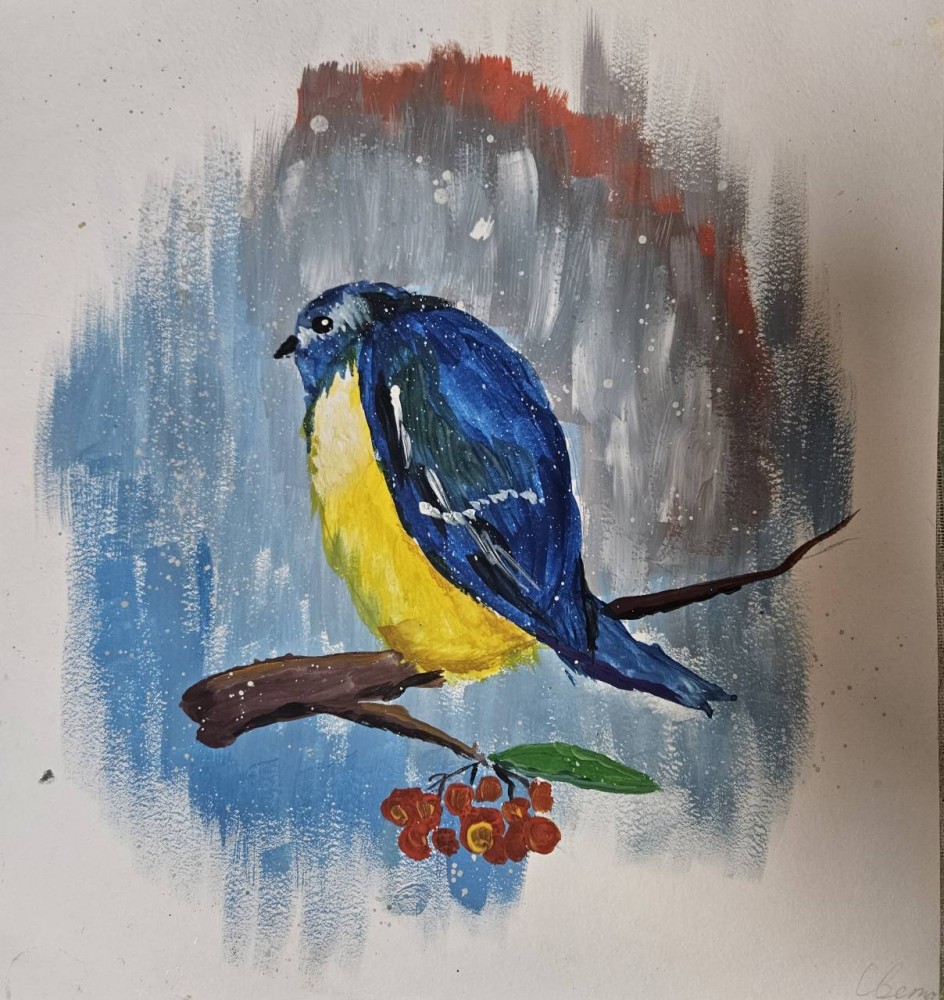 Синица зимой