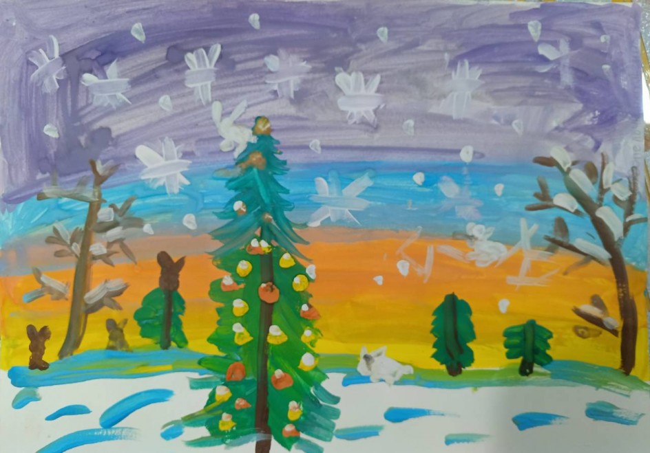 "Ёлочка зимой"