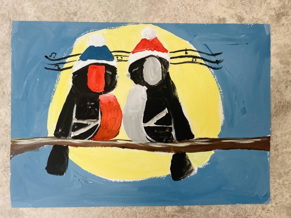 Веселые снегири