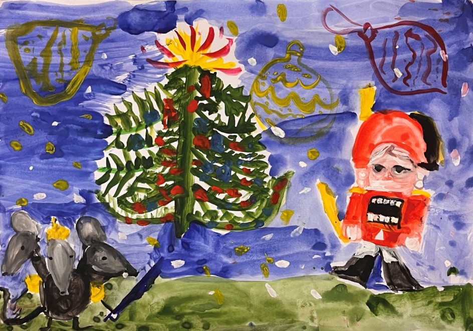 "Щелкунчик", гуашь