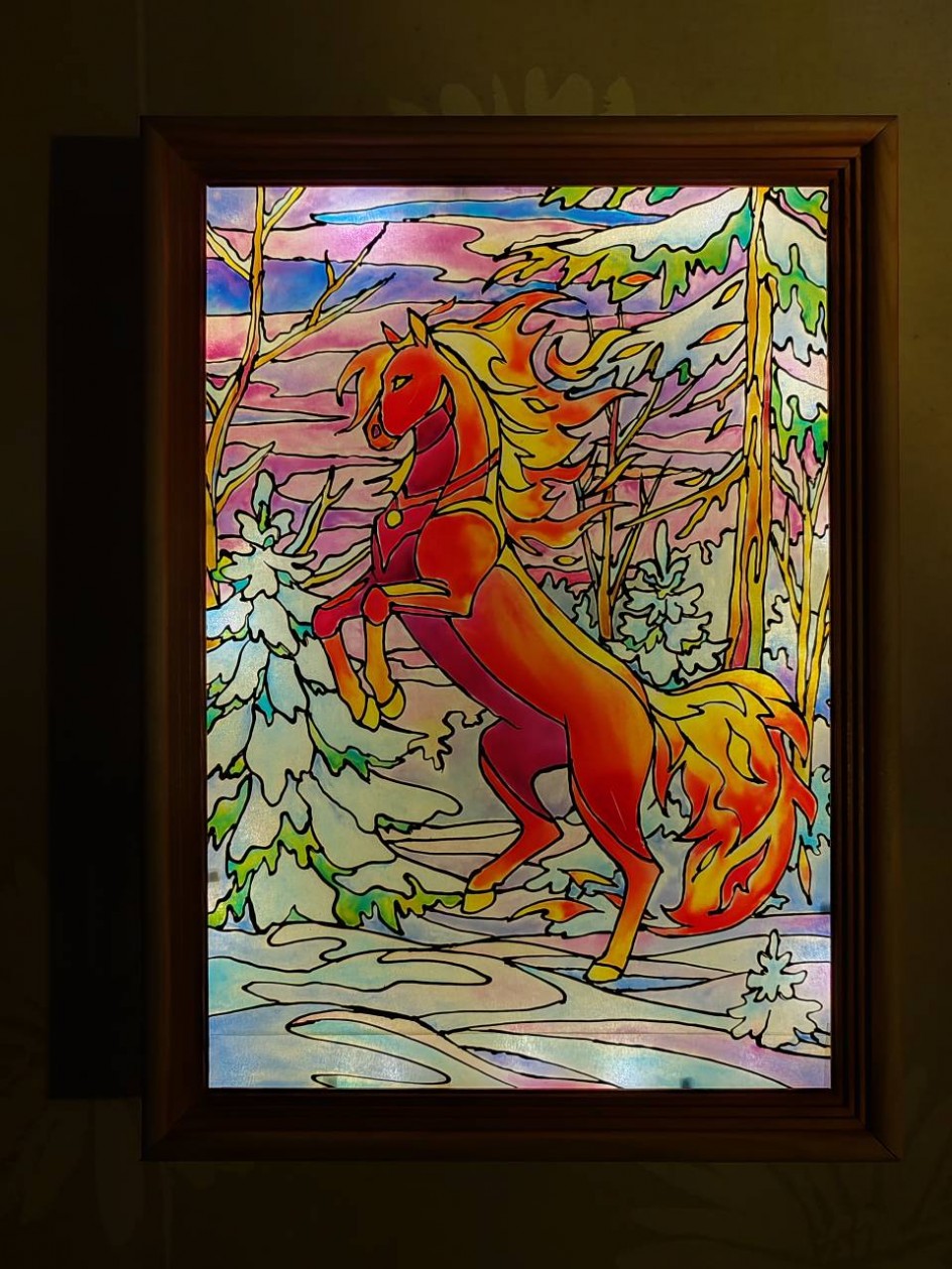 Витражный светильник