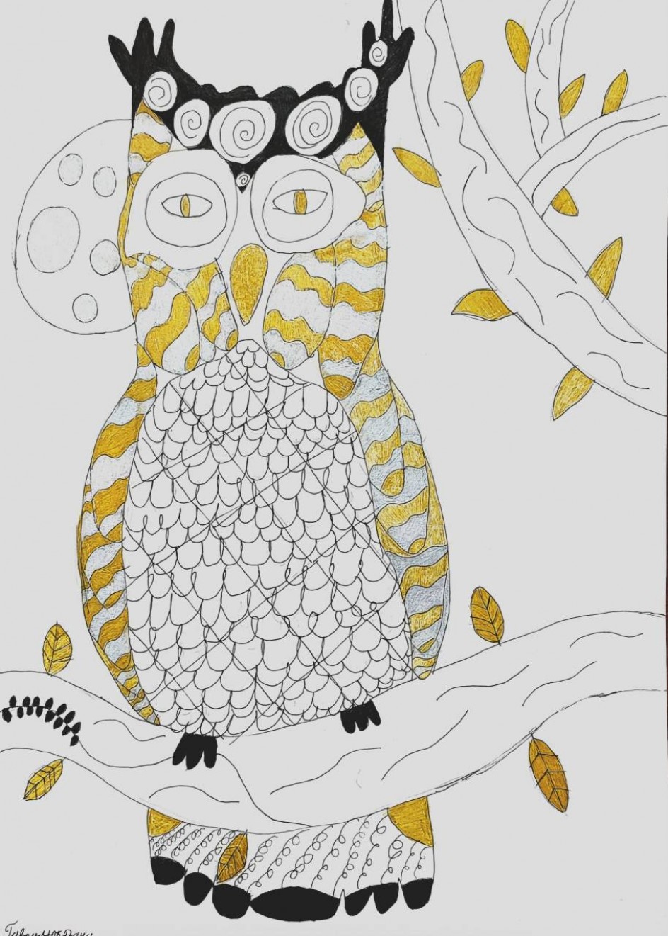 "Совушка с золотыми перышками"