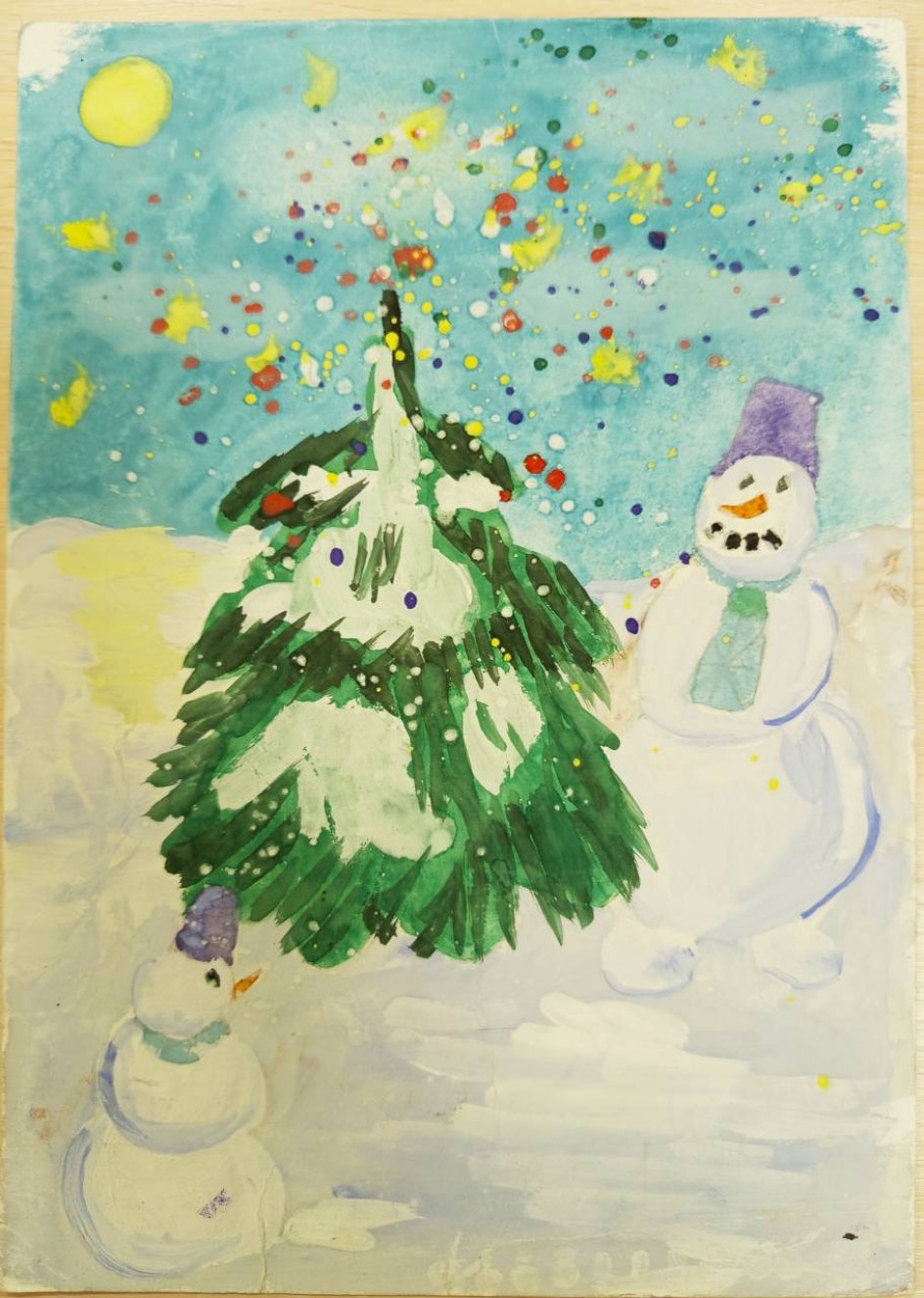 Снеговики и ёлочка