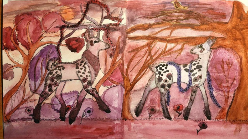 "Красавицы пятнистые олени"