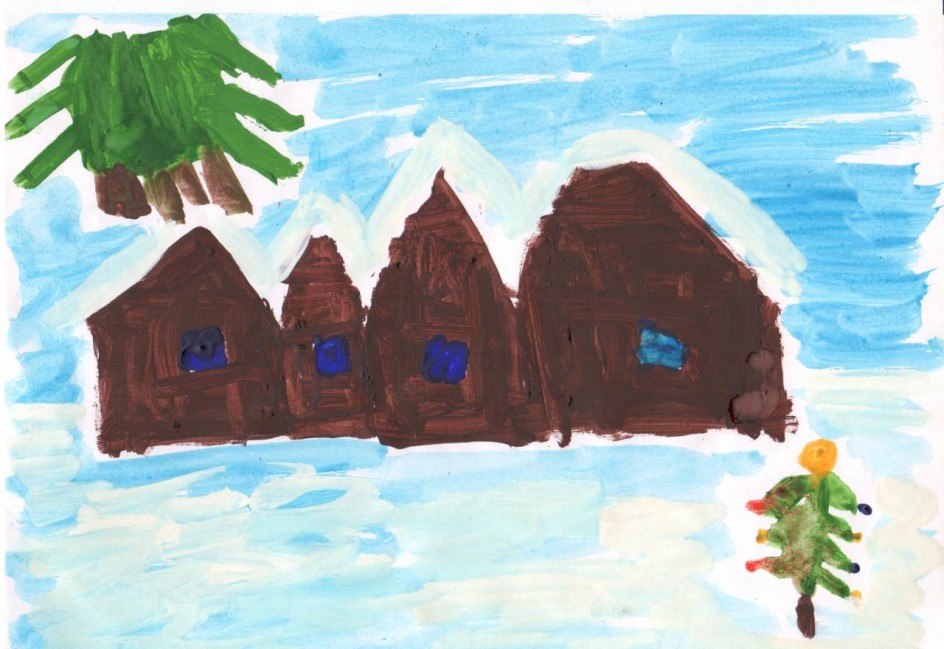 рисунок к сказке "Морозко"