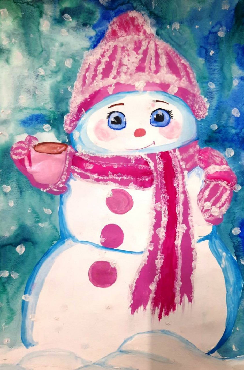 Веселый снеговик