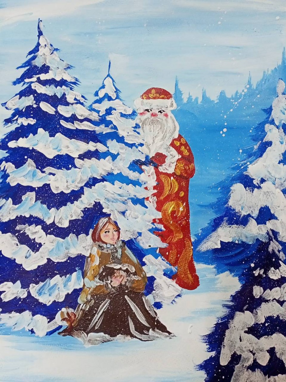 Иллюстрация к сказке "Морозко"