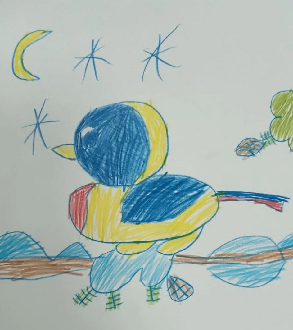 Синица на ветке