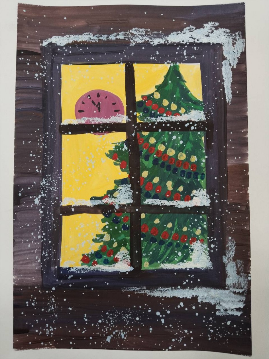 Елка в окне