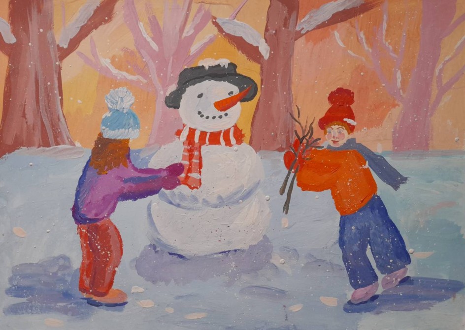 Лепим снеговика