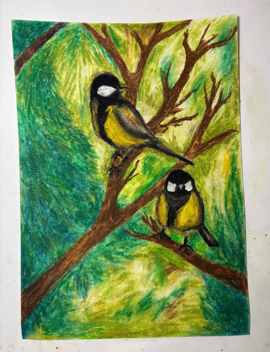 Синички в лесу