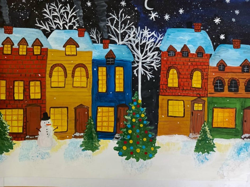 Снег в чудесном городе