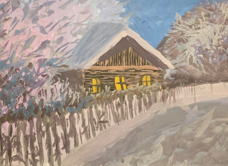 Зима в деревне