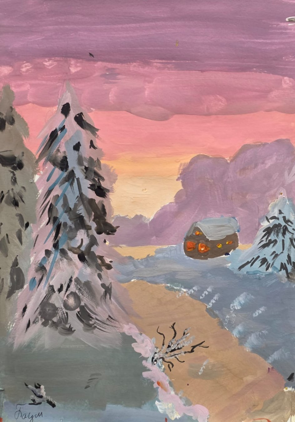 Затерявшийся в снегу