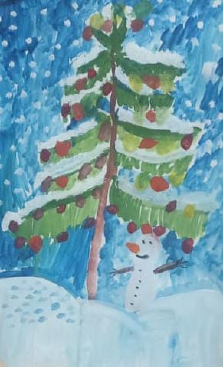 "Снеговик под ëлкой"