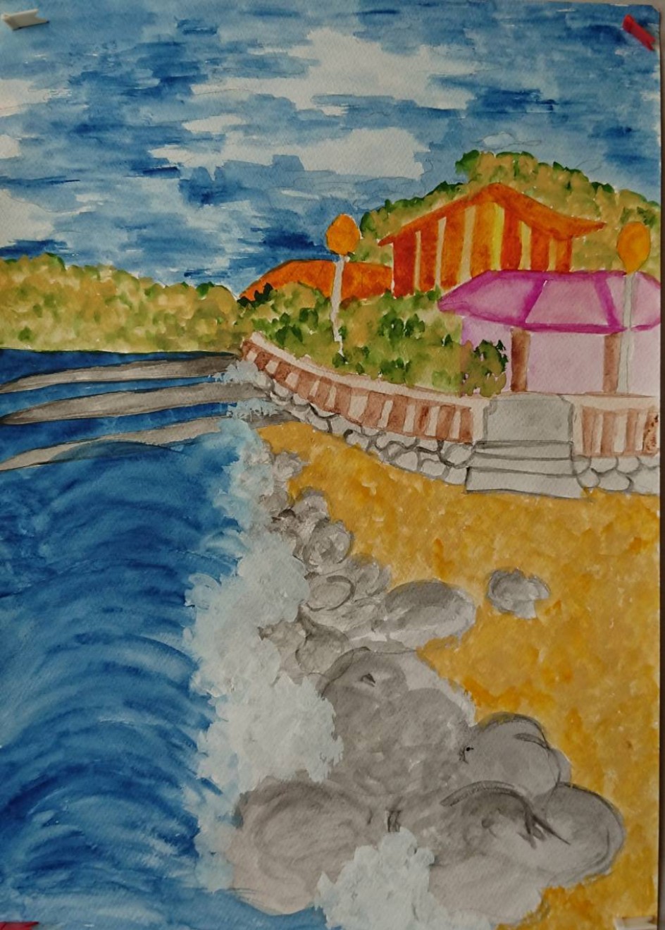 Набережная пгт Приморский. Осень.