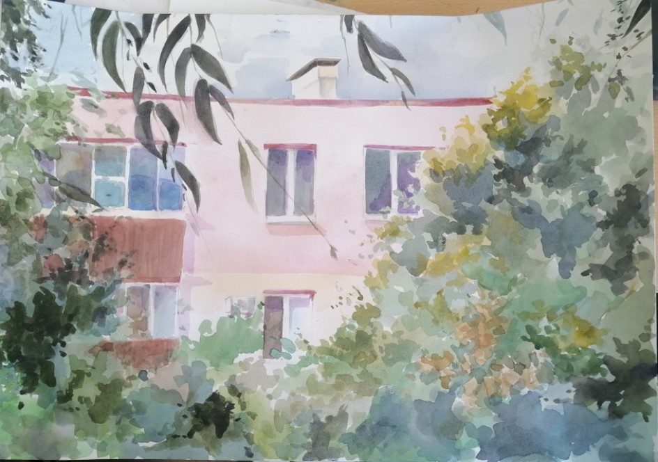 Дом среди деревьев