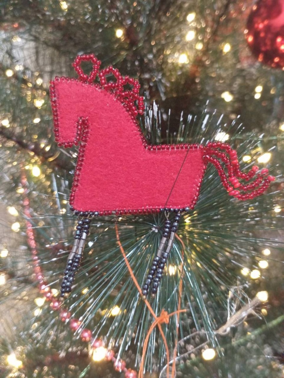 Брошь "Мезенская лошадь"