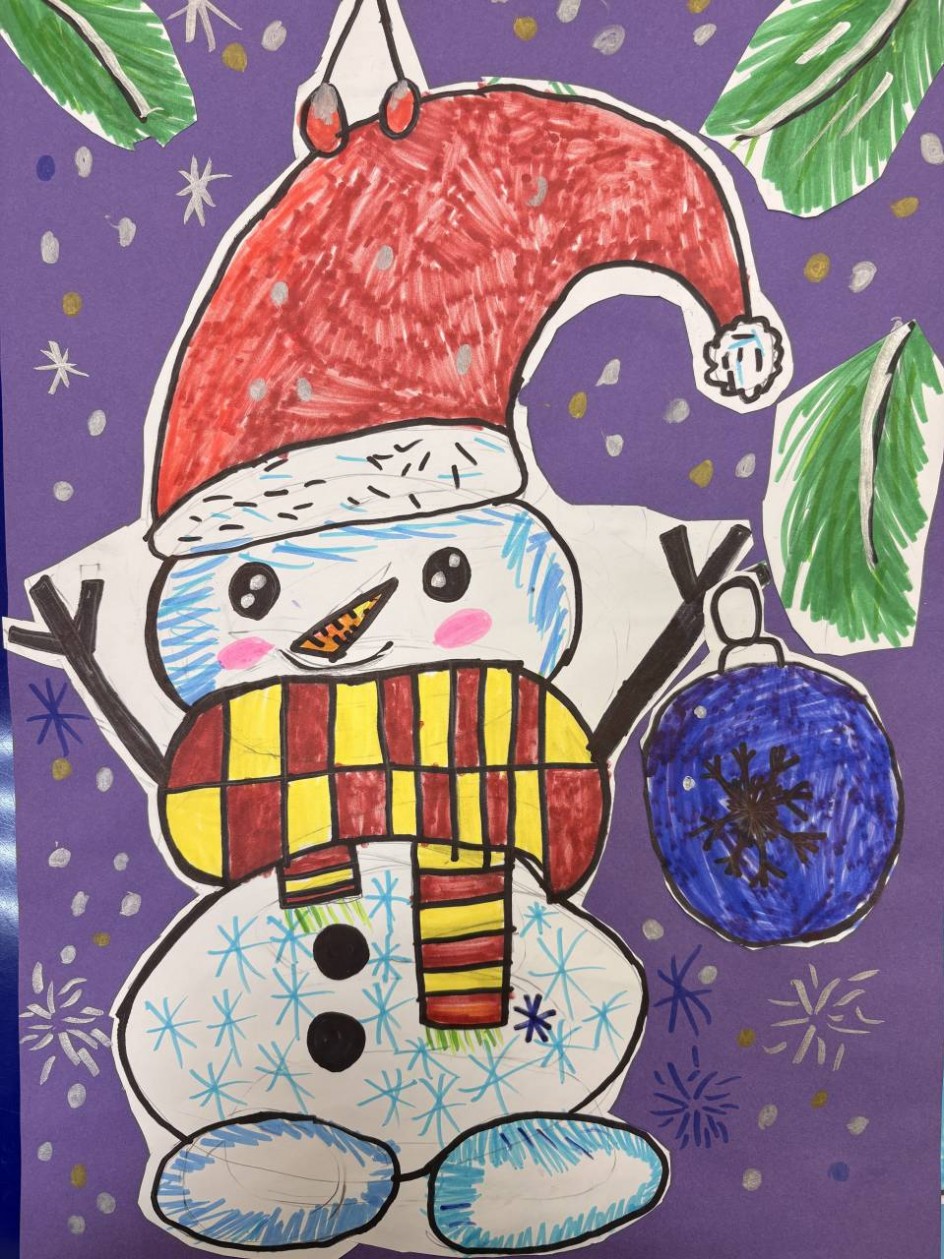 Веселый снеговик