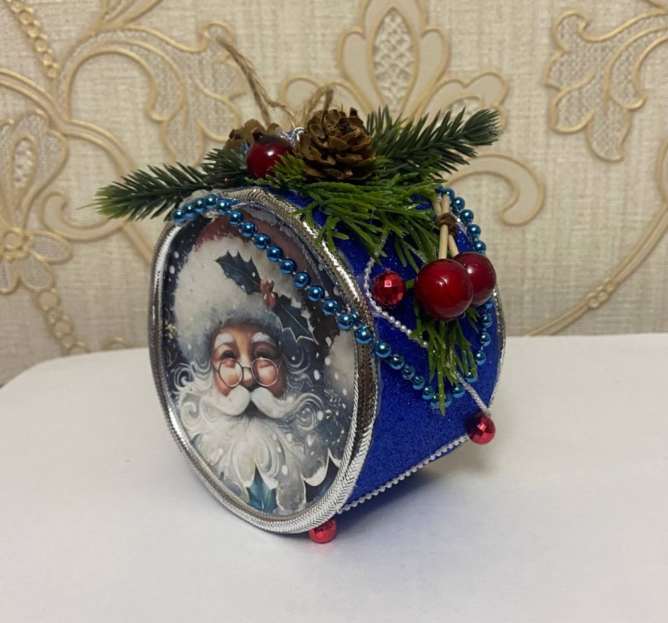 Поделка "новогодняя игрушка -барабан"