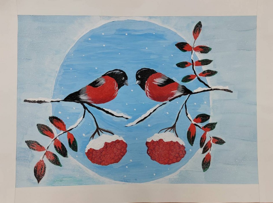 Снегири на рябине