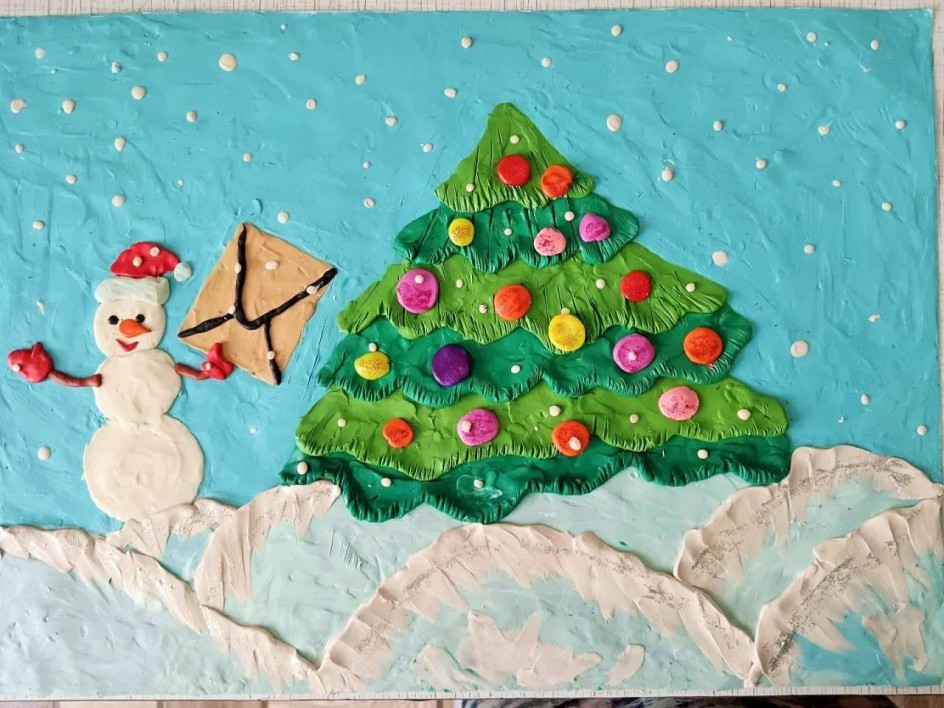 Рисунок пластилином "Сказочное поздравление!"