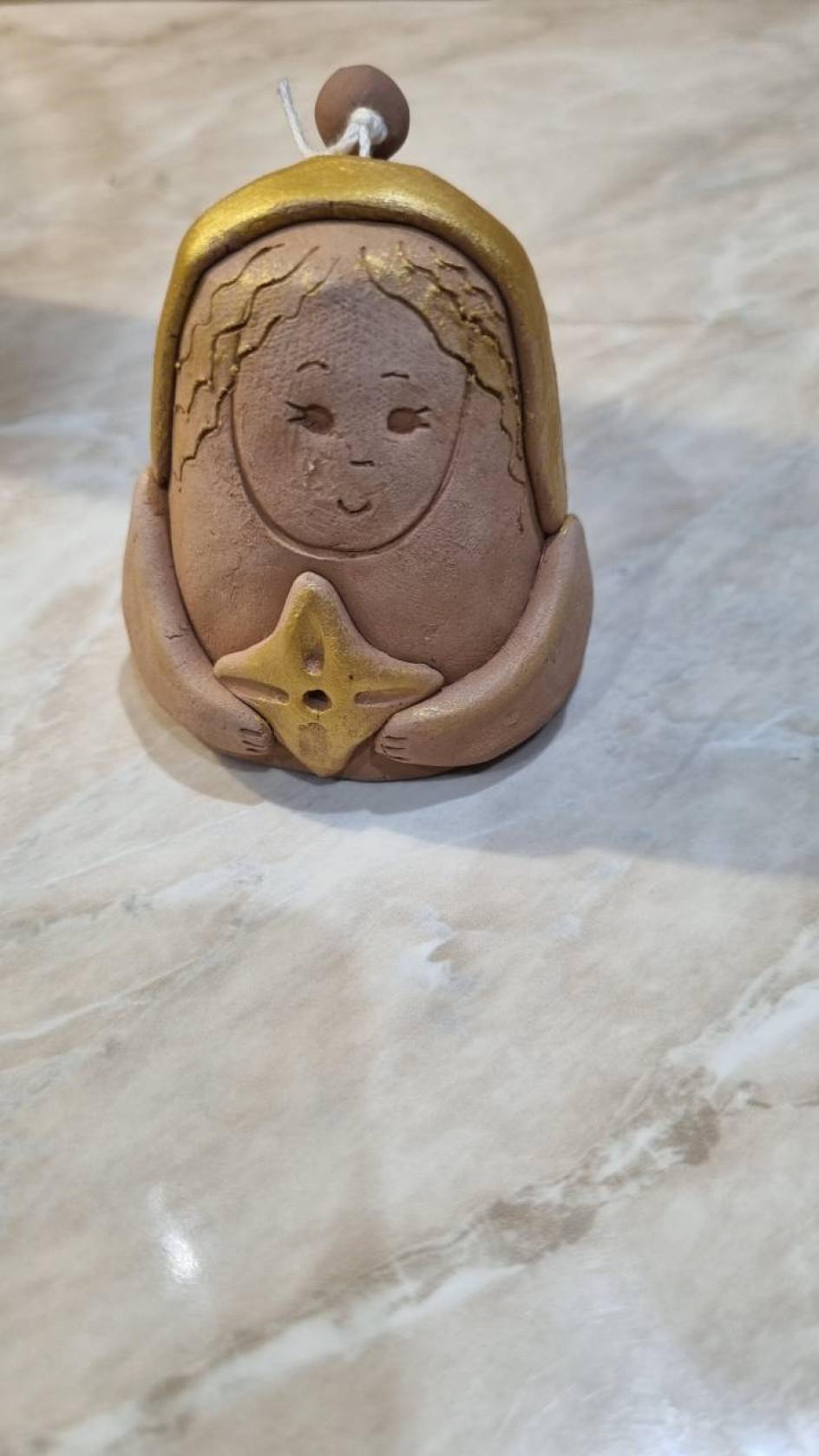 Ангел,глиняная игрушка-колокольчик