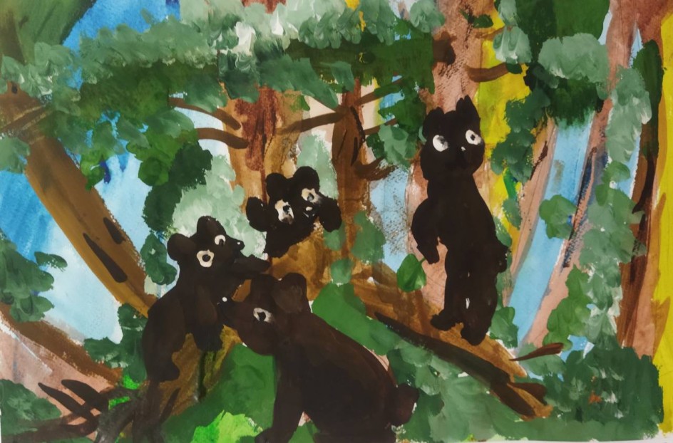 Мишки в лесу