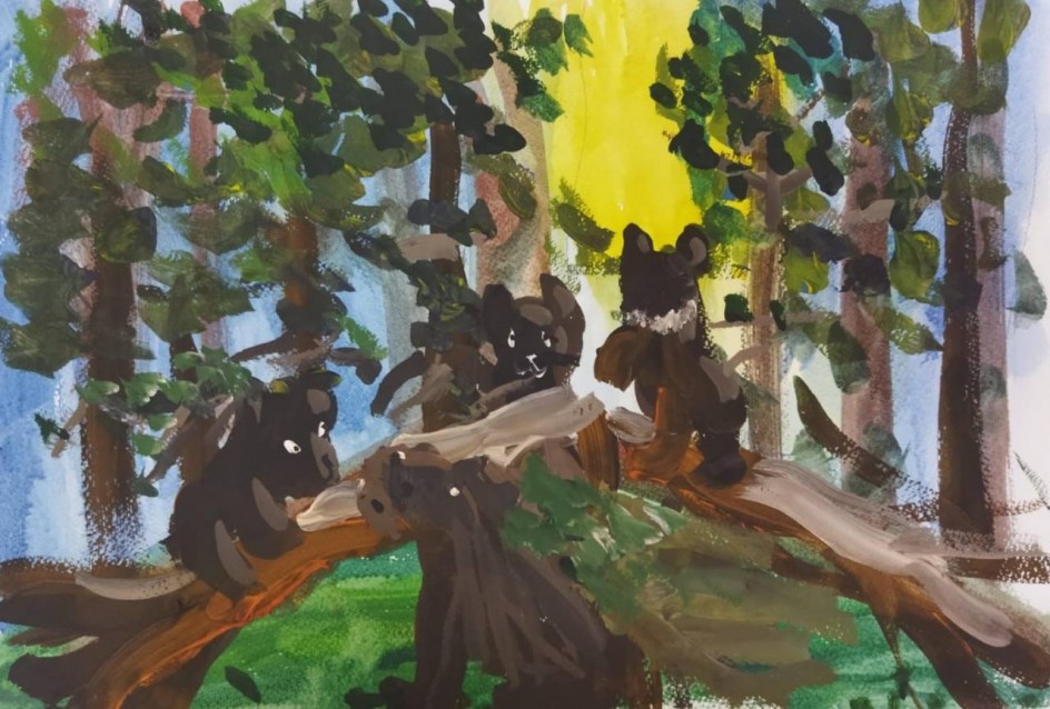 Мишки в лесу