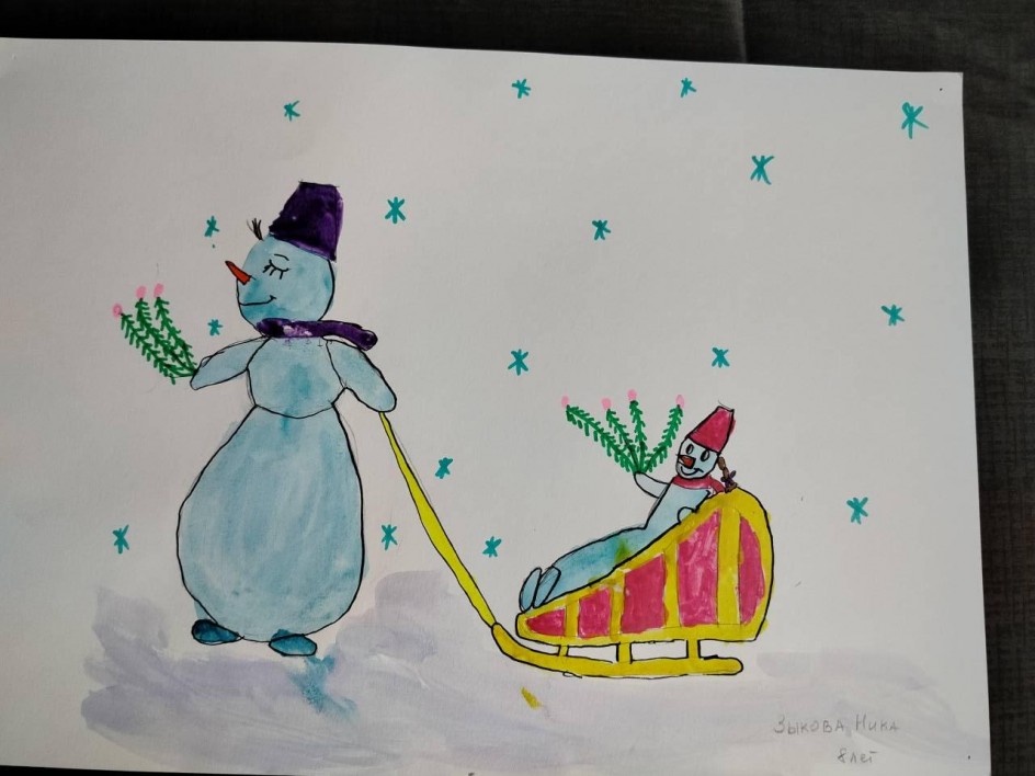 Веселые снеговики