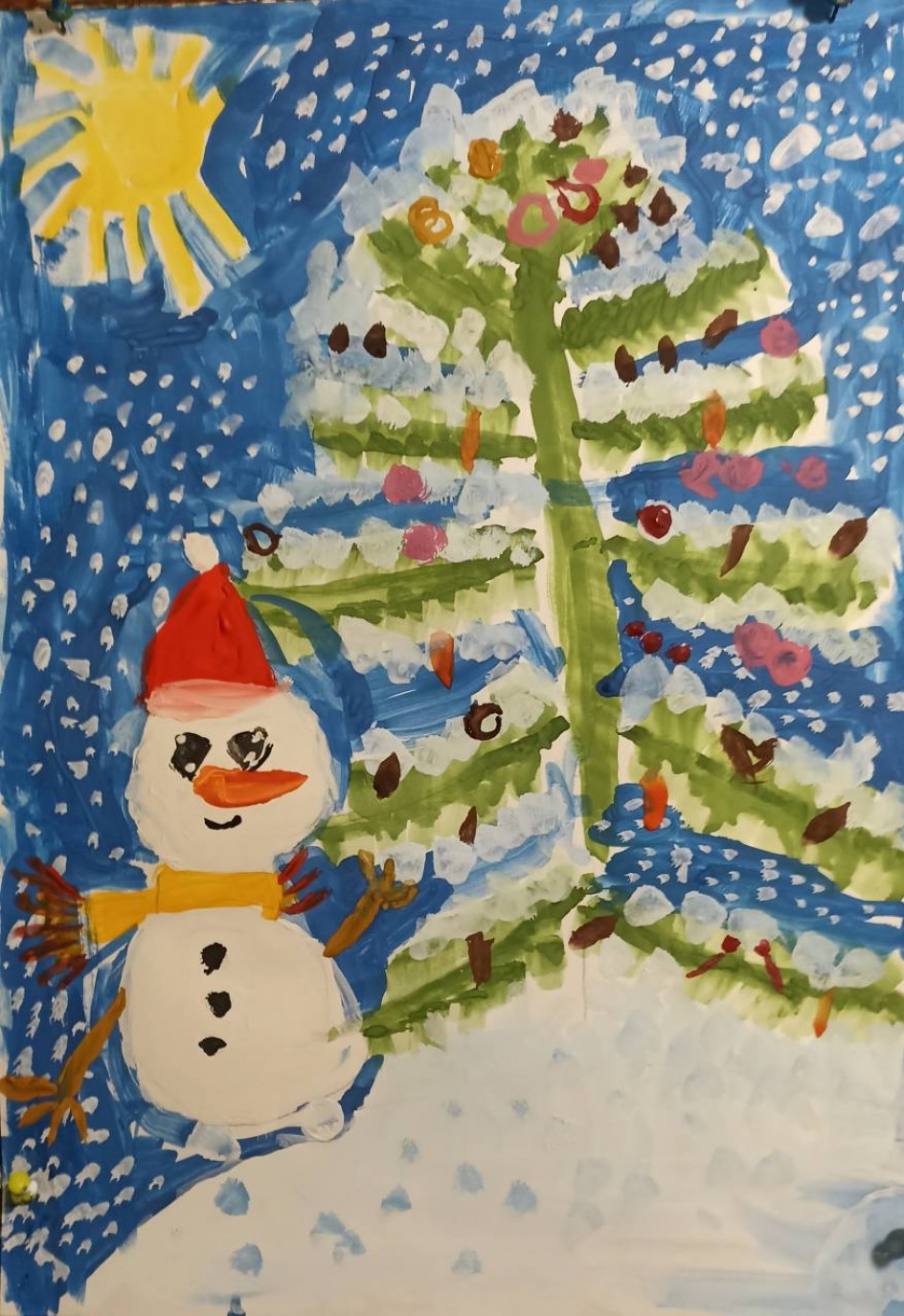 "Снеговик и ëлка"