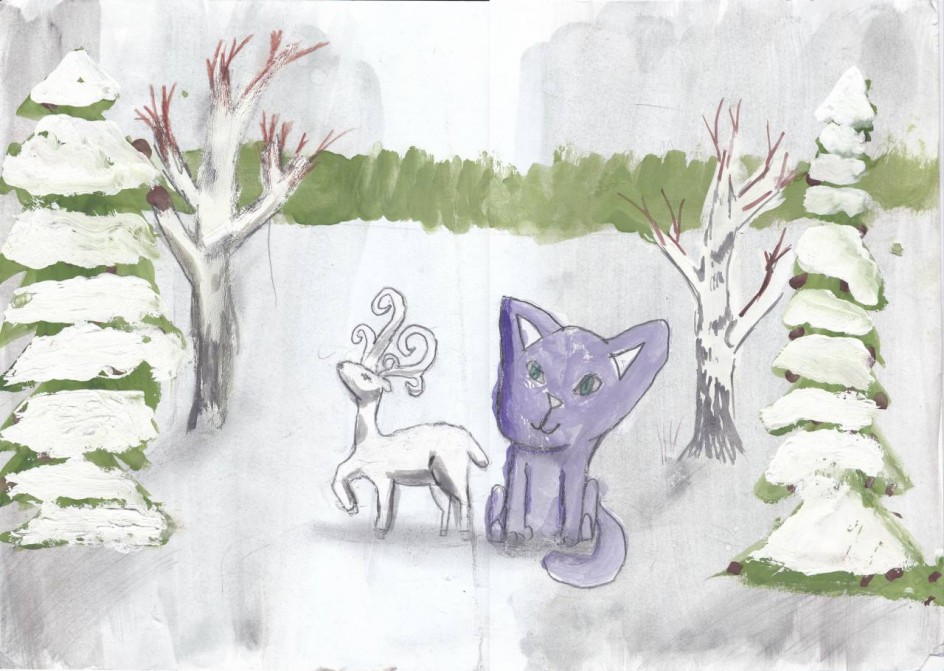 Встреча в зимнем лесу