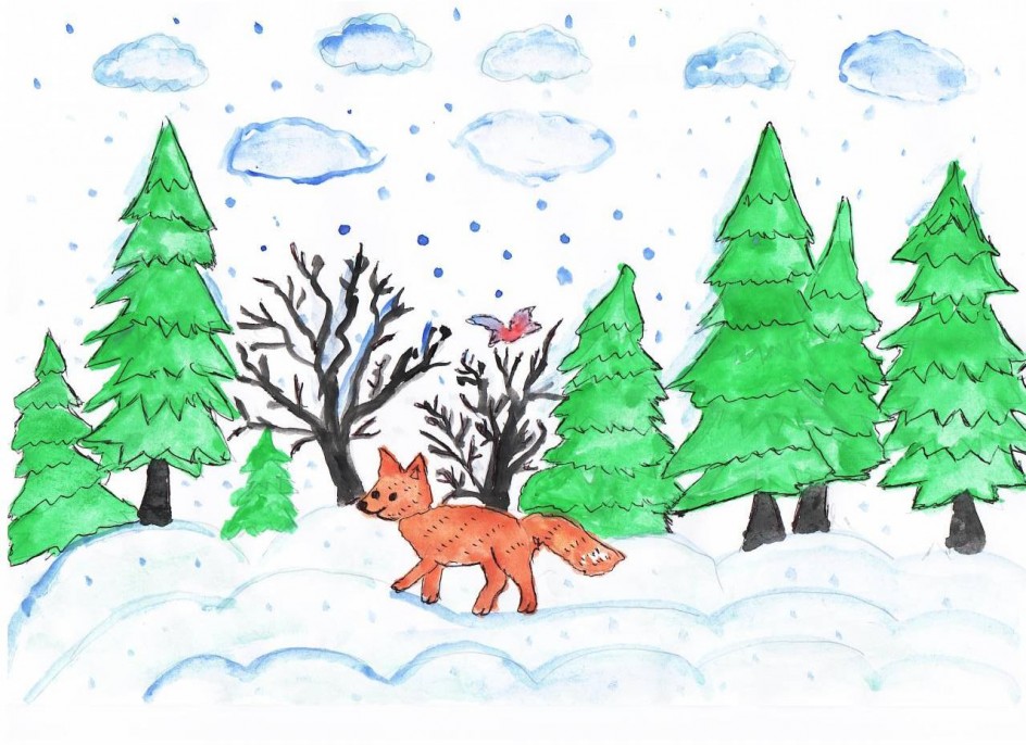 В зимнем лесу