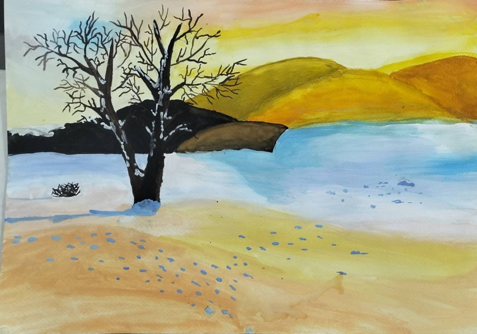 Закат зимой