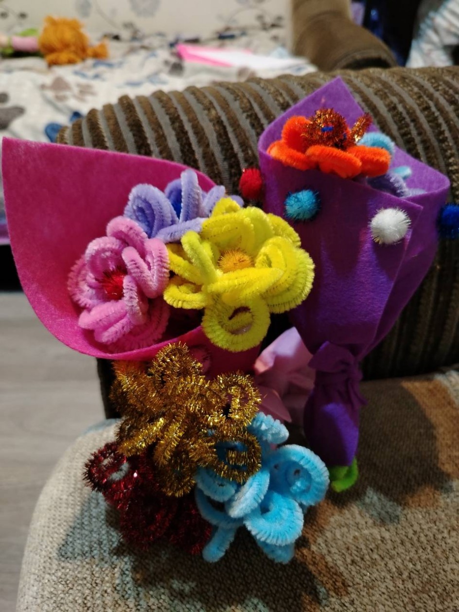 Букетики из цветочков